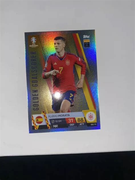 Topps Match Attax Euro Lvaro Morata Golden Goalscorer Gg Eur