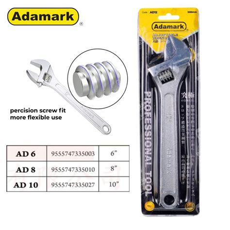 Adamark Switch Spanar Adjustable Wrench Spana Hidup Mm