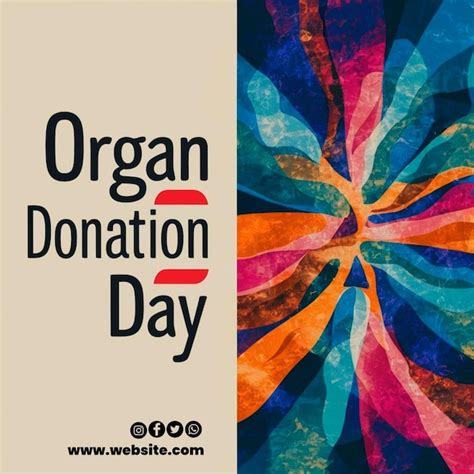 Organ Donation Day Poster Template For Social Media Premium Ai