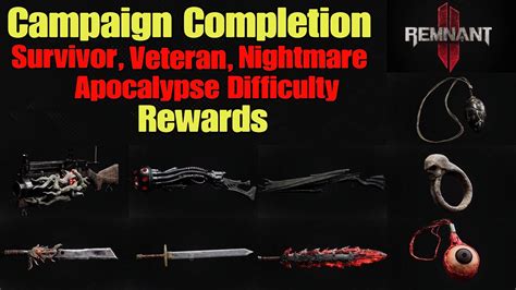 Remnant Apocalypse Nightmare And Veteran All Hardest Difficulty