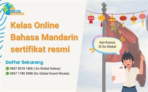 Kelas Online Bahasa Mandarin Sertifikat Resmi Go Global Language