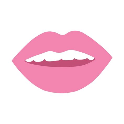 Pop Feminino Adesivo Feminino Boca Meio Aberta Dentes Ilustra O