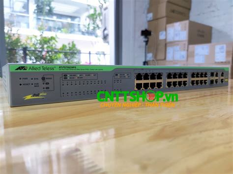 Switch Allied Telesis AT FS750 28PS 24 Port PoE 10 100TX 2 Combo