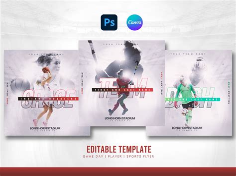 Sports Poster, Game Day Design, Game Night Template, Player Poster - Etsy