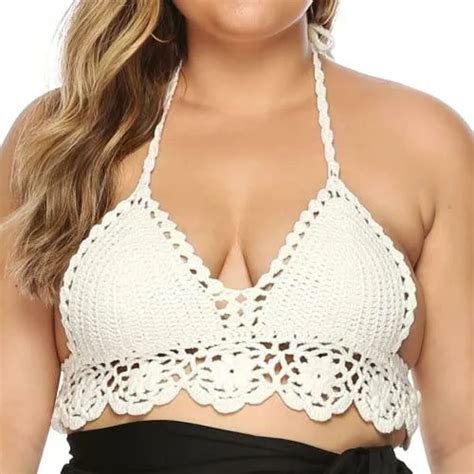 Buy Plus Curvves Plus Size Crochet Bikini Top 3xl Online At Best Prices In India Jiomart