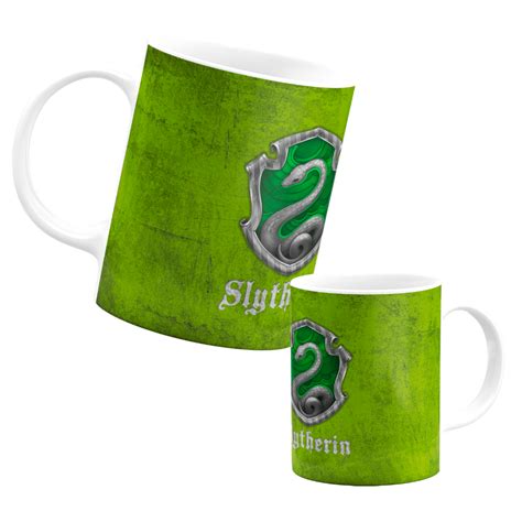 Caneca Personalizada Harry Potter Casa Brasão Sonserina Slytherin