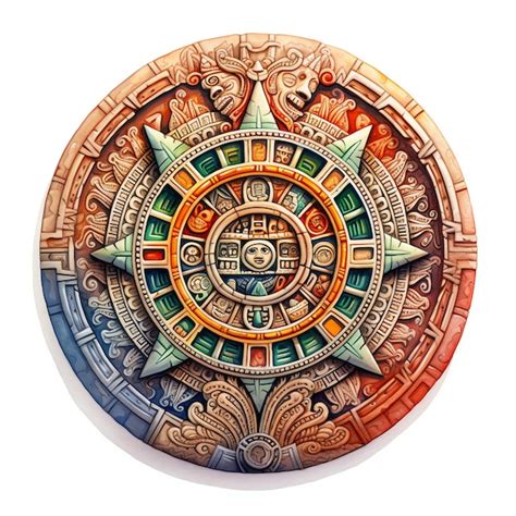 Premium Ai Image Aztec Calendar Stone Sun Stone Depicting Cosmic