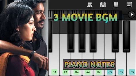 Movie Bgm Piano Notes Perfect Piano Dhanush Aniruth Lin She