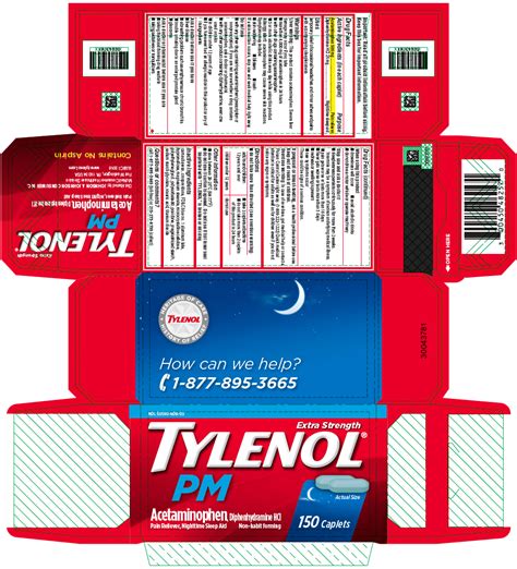 Dailymed Tylenol Pm Extra Strength Acetaminophen And Diphenhydramine Hydrochloride Tablet