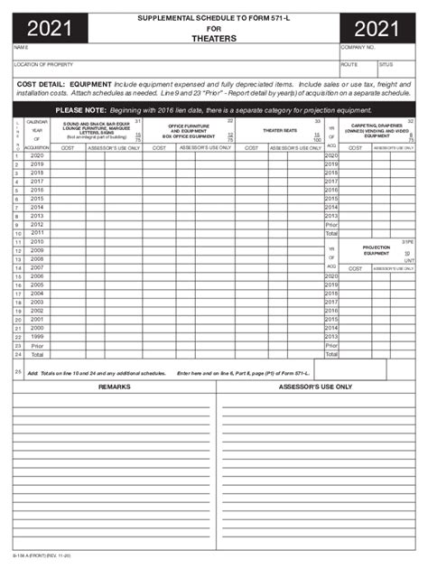 Fillable Online Assessor Lacounty Attach Schedules As Needed Fax Email