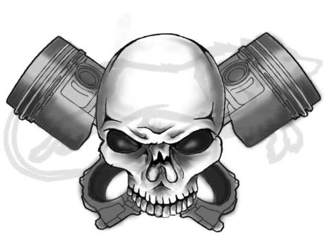 Commission Skull And Pistons By Bloodyvampire18 On DeviantArt