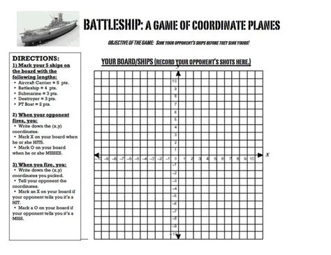 Battleship Grid Printable - Printable Word Searches