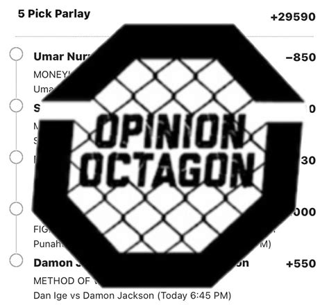 Opinion Octagon UFC Pick Ems