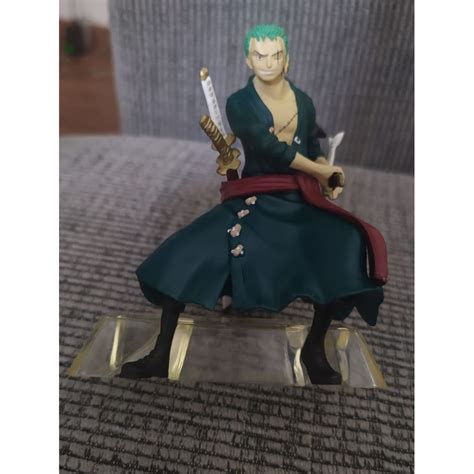 One Piece Roronoa Zoro Action Figure Anime Miniatura Shopee Brasil