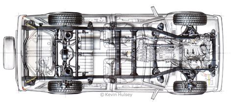 Truck Suv And Car Chassis Undercarriage Or Ladder Frame Illustrations