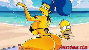 Burying It Deep In The Sand Cheating On Her Husband On The Beach Simpsons Comics XVIDEOS