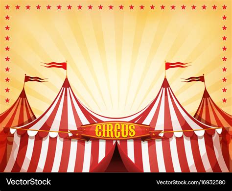 Big top circus background with banner Royalty Free Vector