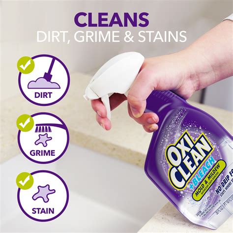 Oxiclean Bleach Mold And Mildew Bathroom Cleaner Spray Tub And Tile