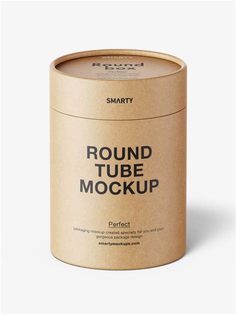 Paper Tube Mockup Paper Metallic Kraft Smarty Mockups