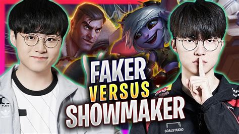 T1 Faker Vs Dk Showmaker T1 Faker Plays Tristana Mid Vs Dk Showmaker