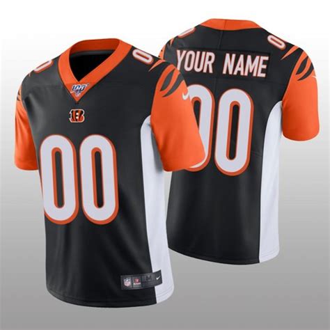 Men's Cincinnati Bengals Custom Black Vapor Limited 100th Season Jersey ...