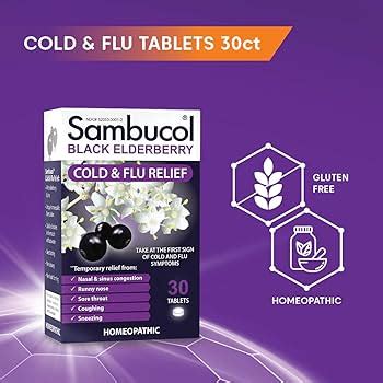 Sambucol Cold Flu Relief Quick Dissolve Tablets Black