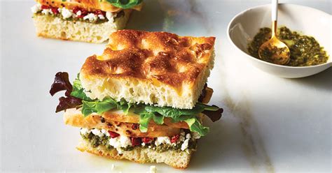 Chicken Pesto Focaccia Sandwiches