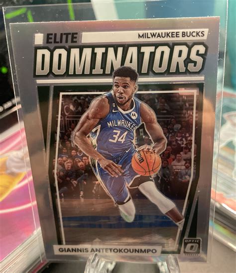 Giannis Antetokounmpo 2022 23 Optic Elite Dominators Silver Holo Prizm 21 Sp Ebay