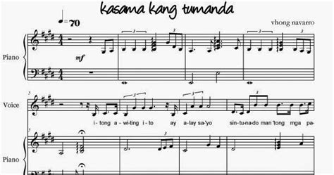 vhong navarro - kasama kang tumanda | PianistAko free OPM piano sheet music