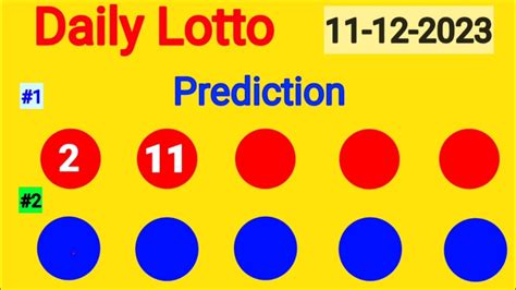 Daily Lotto Prediction For Today Daily Lotto Prediction December