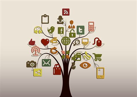 Clipart - Social Media Tree