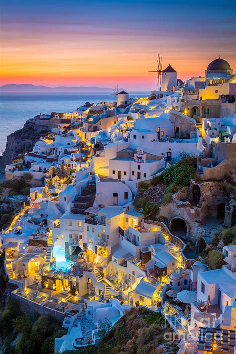 Oia Sunset Photograph by Inge Johnsson - Pixels