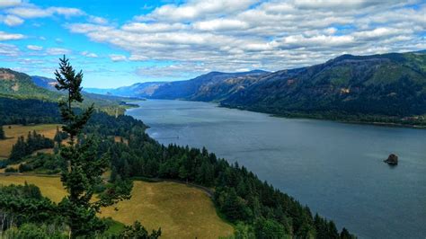 Driving To Columbia River Gorge National Scenic Area Bridge Of The