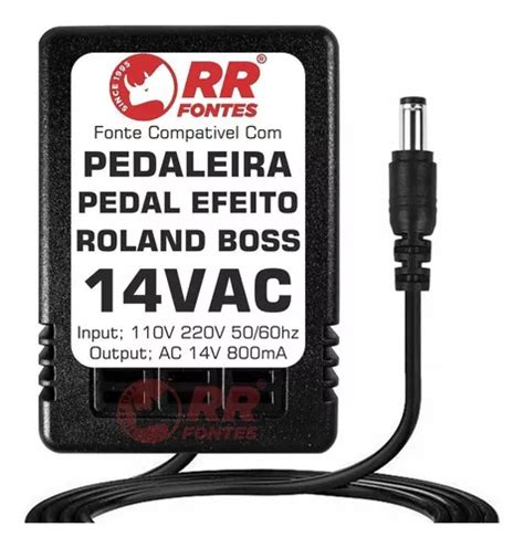 Fonte 14vac Para Pedal Boss Gs 10 Gt 3 Gt 6 Gt 6b Gt 8 Me 8 Frete grátis