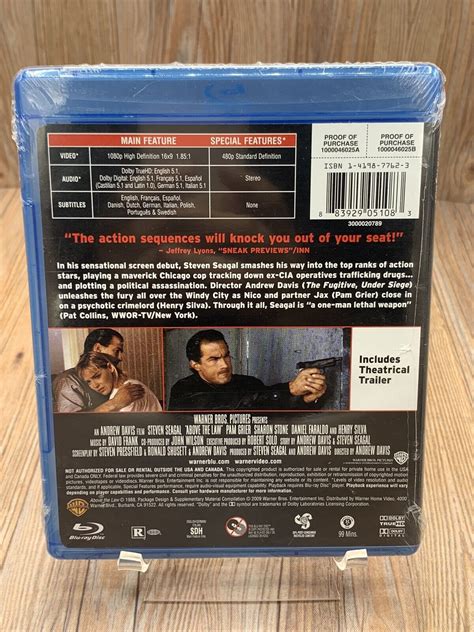 Above The Law Blu Ray Steven Seagal And Sharon Stone ~brand New~ Action