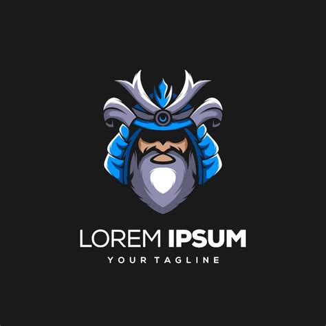 Design De Logotipo Samurai Vetor Premium