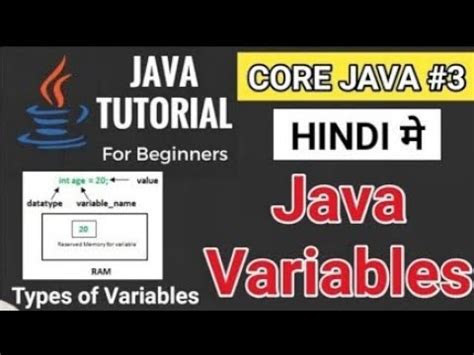 Core Java Tutorial In Hindi Variable In Java In Hindi Variable And