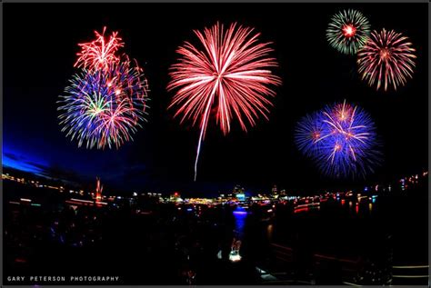 Spectacular Fireworks Over Lake Coeur Dalene