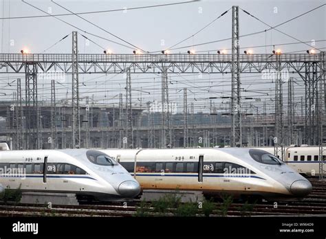 File Crh China Railway High Speed Bullet Trains Are Pictured At