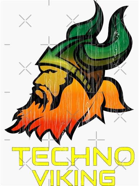 "Techno Viking Hard Dance " Sticker for Sale by Ravermonkey | Redbubble