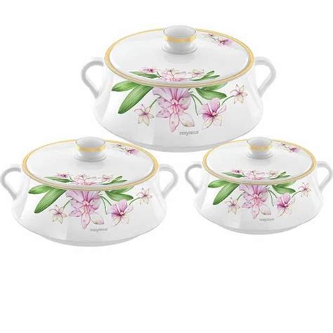 Nayasa Lorenzo Piece Ml Ml Ml Insulated Hot Pot Casserole For Gift At
