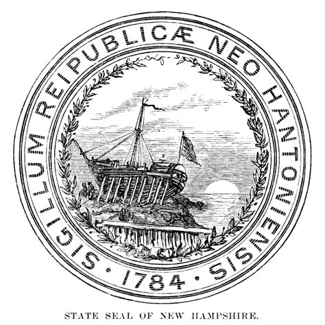 New Hampshire State Seal Nseal Of The State Of New Hampshire 1784 Or ...