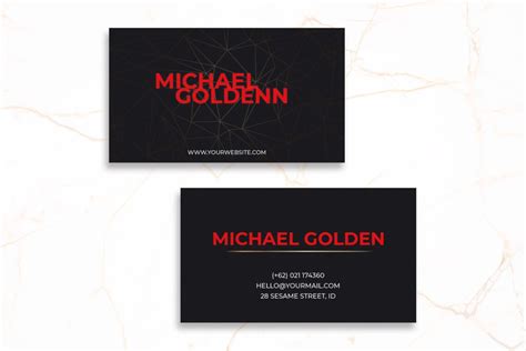 business card black template - UI Creative