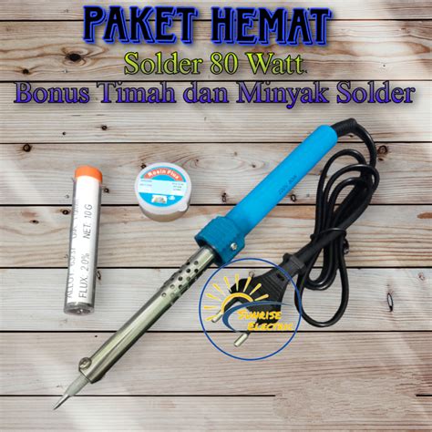 Jual Paket Hemat Solder Listrik Watt Bonus Timah Dan Minyak Solder