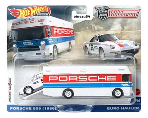 Hot Wheels Team Transport Porsche 959 Y Euro Hauler 61 Color Blanco Mercadolibre