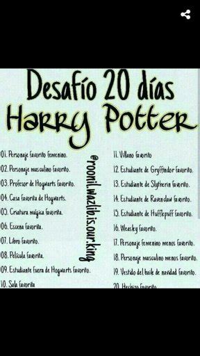 Desafío 20 días de Harry Potter Harry Potter Español Amino