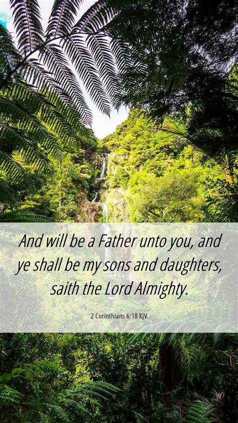 2 Corinthians 618 Kjv Mobile Phone Wallpaper And Will Be A Father