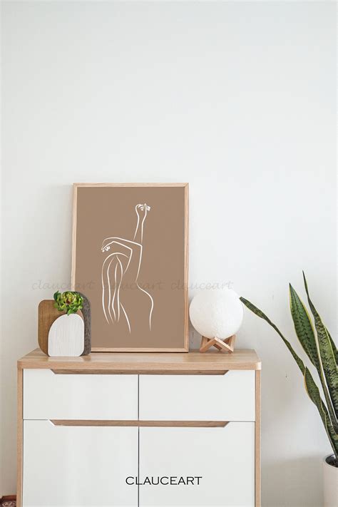 Female Line Art Woman Line Drawing Nude Printable Wall Art Etsy