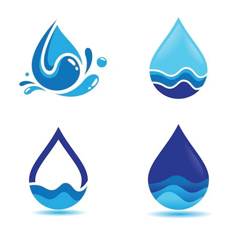 Diseño de ilustración de imágenes de logotipo de gota de agua Vector