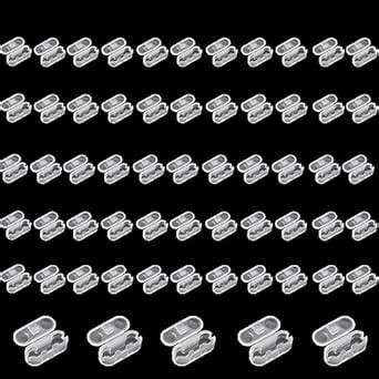 WEBEEDY 60 Pack Clear Plastic Beaded Chain Connectors Roller Shade Bead